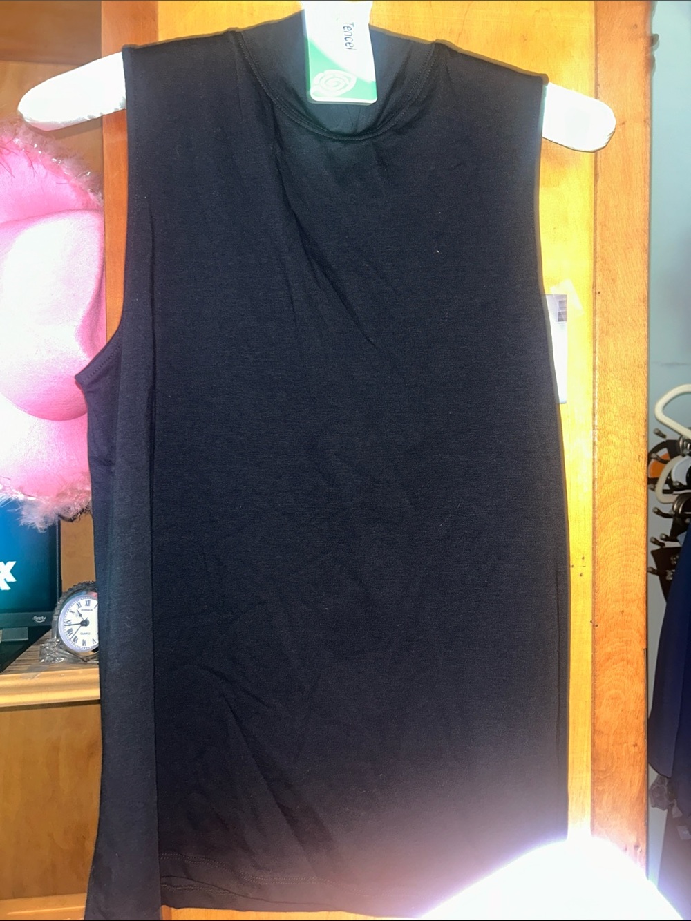 Lands' End Black Sleeveless Tank Top